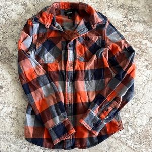 Big boys Plaid flannel button up